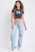 Women's Mid Rise Relaxed Rigid Straight  Jeans