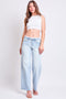 Women's Lace Trim Wide Leg Jeans