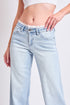 Women's Lace Trim Wide Leg Jeans