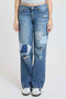 Women's Patchwork Wide Leg Jeans