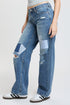 Women's Patchwork Wide Leg Jeans