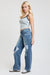 Women's Patchwork Wide Leg Jeans