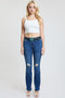 Women's Mid Rise Belted Bootcut Jeans