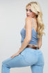 Women's Mid Rise Belted Bootcut Jeans