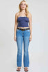 Women's Mid Rise Belted Bootcut Jeans
