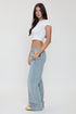 Women's Luxe Bella Seam Detail Wide Leg Jeans