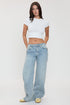 Women's Luxe Bella Seam Detail Wide Leg Jeans