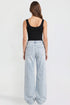 Women's Joey Super Wide Leg Jeans with Love Patch