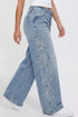 Women's Joey Super Wide Leg Jeans with Love Patch