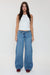 Women's Luxe Asymmetrical Wide Leg Jeans