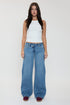 Women's Luxe Asymmetrical Wide Leg Jeans