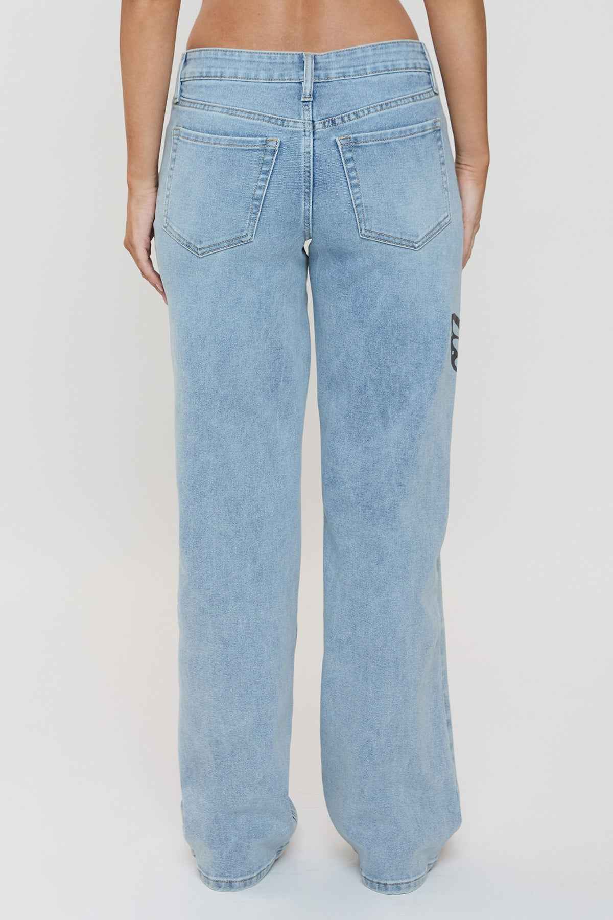 Women's Printed Wide Leg Jeans