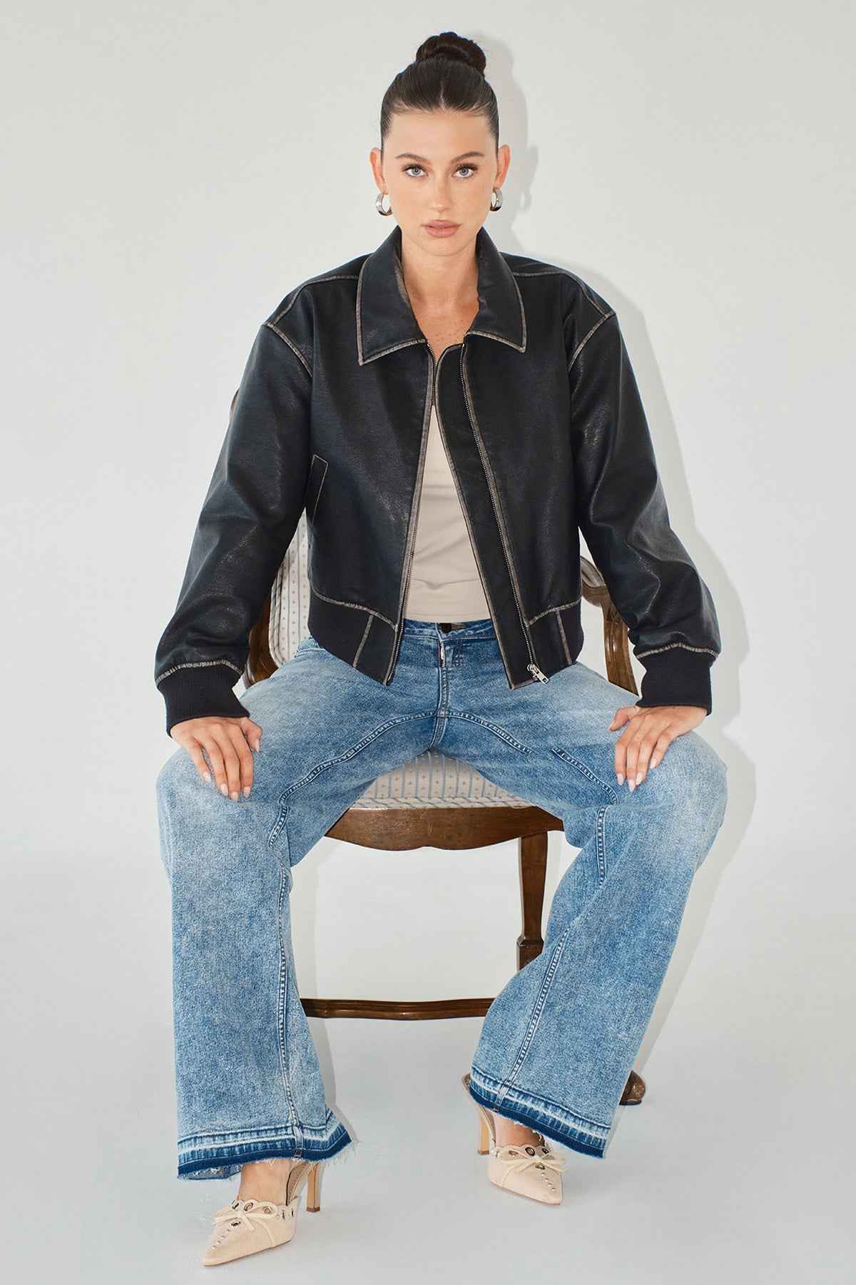 Women's Release Hem Wide Leg Jeans