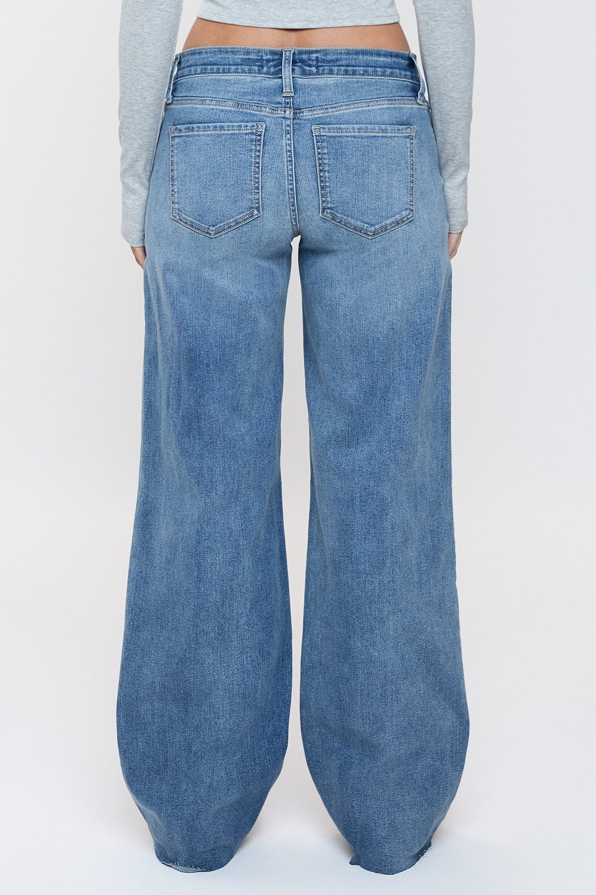 Women's Low Rise Wide Leg Jeans