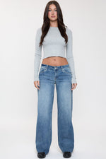 Women's Low Rise Wide Leg Jeans