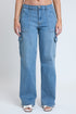 Women's Elastic Waist Straight  Cargo Jean
