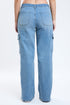Women's Elastic Waist Straight  Cargo Jean