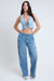Women's Elastic Waist Straight  Cargo Jean