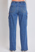Women's Elastic Waist Straight  Cargo Jean