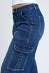 Women's Elastic Waist Straight  Cargo Jean