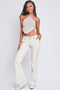 Women's 2 Button Low Rise Cargo Flare Pants