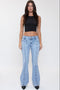 Women's Patch Pocket Flare Jeans
