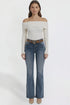 Women's Belted Bootcut Jeans