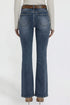 Women's Belted Bootcut Jeans