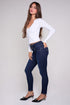 Women's Luxe Mid Rise 3-Button WannaBettaButt Skinny Jeans