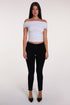 Women's Luxe Mid Rise 3-Button WannaBettaButt Skinny Jeans