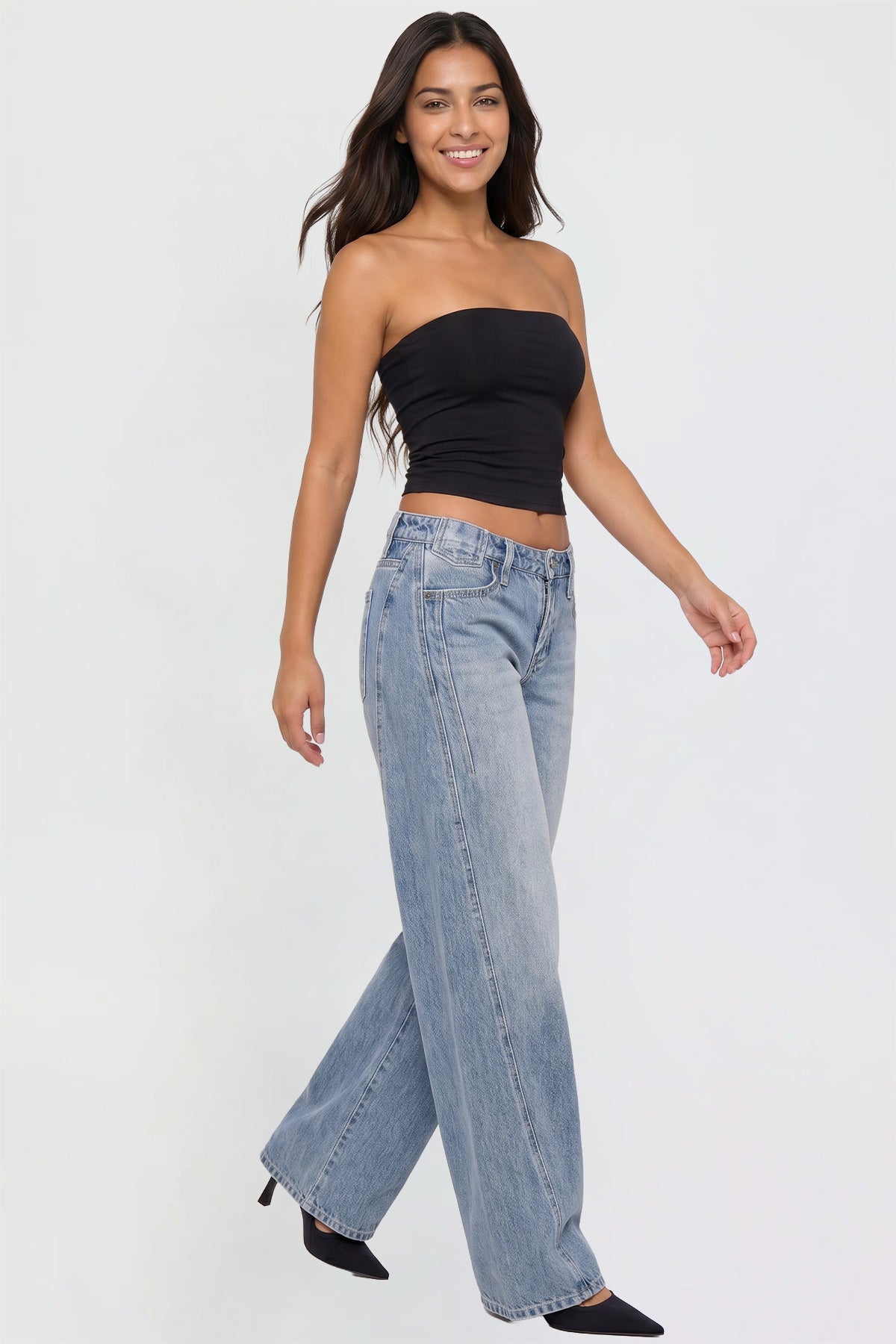 Women's Joey Seamed Ultra Wide Leg Jeans