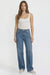 Women's Joey Super Wide Leg Jeans with Cross Chain