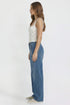 Women's Joey Super Wide Leg Jeans with Cross Chain