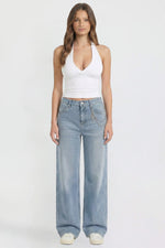 Women's Joey Super Wide Leg Jeans with Butterfly Chain