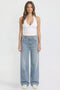 Women's Joey Super Wide Leg Jeans with Butterfly Chain