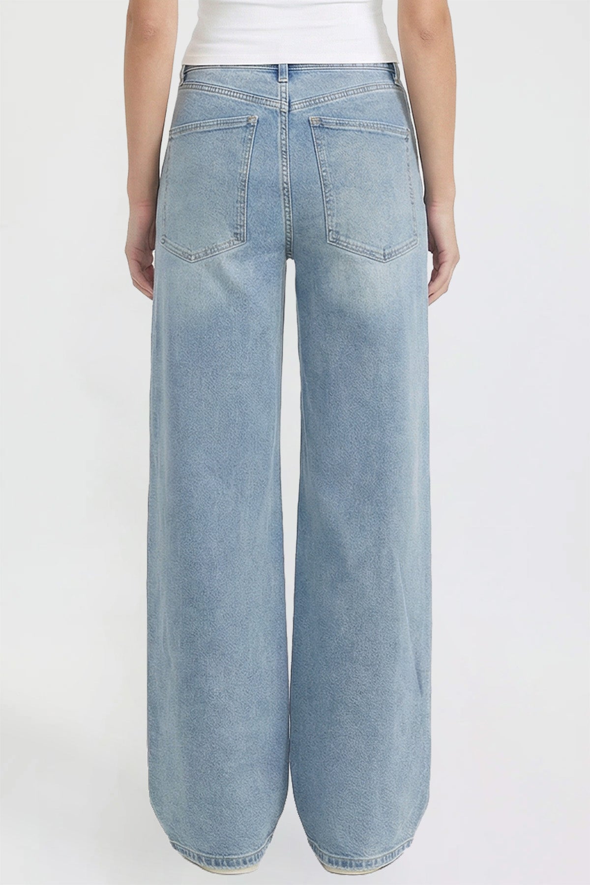 Women's Joey Super Wide Leg Jeans with Butterfly Chain