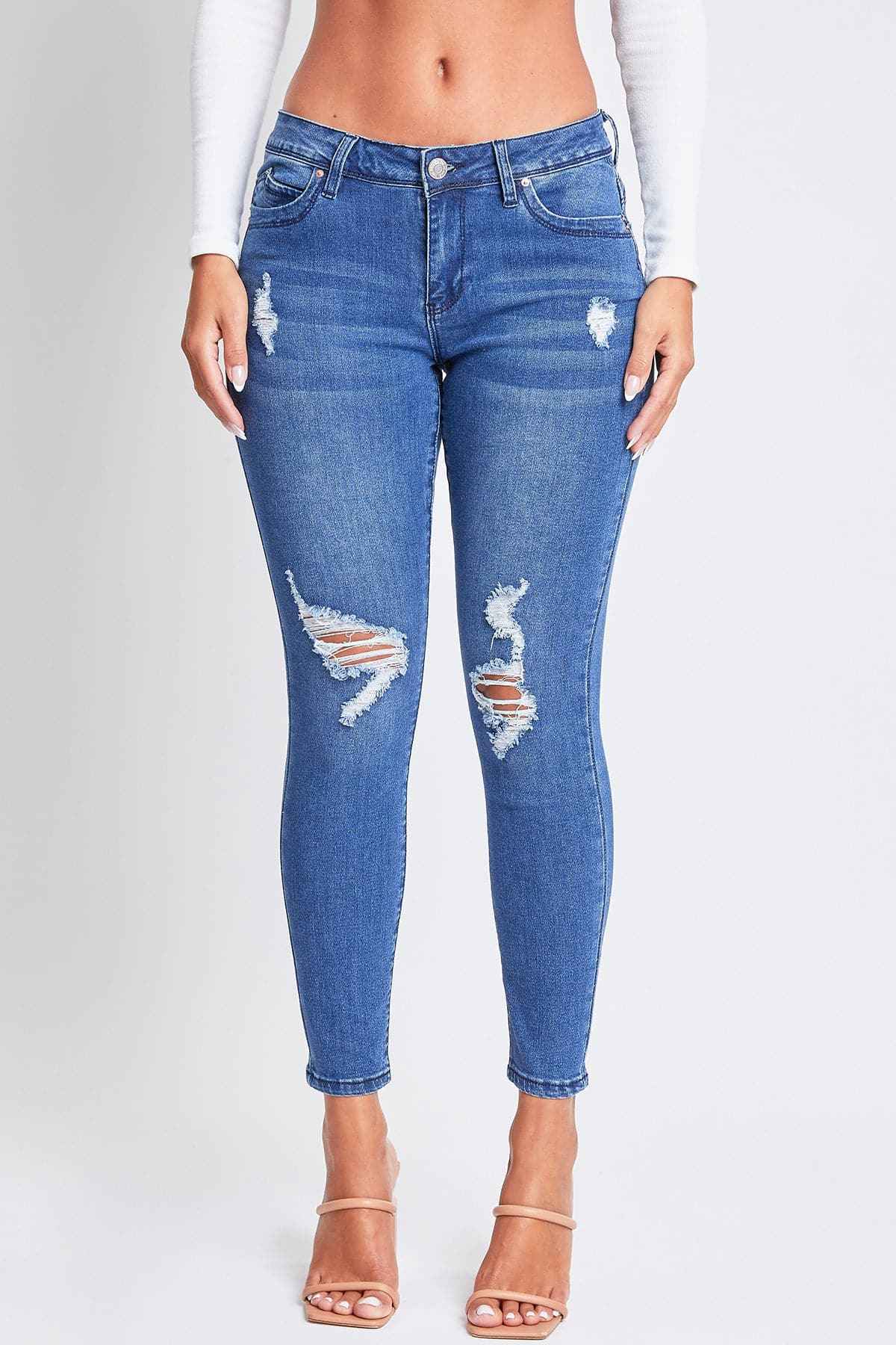 Women's Sustainable WannaBettaButt Skinny Distressed Jeans