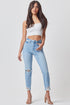 Women's Dream Cropped Frayed Slim Straight Jeans