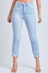 Women's Dream Cropped Frayed Slim Straight Jeans