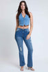 Women's Essential Distressed Flare Jeans-Distressed