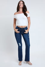 Women's Essential Distressed Flare Jeans-Distressed