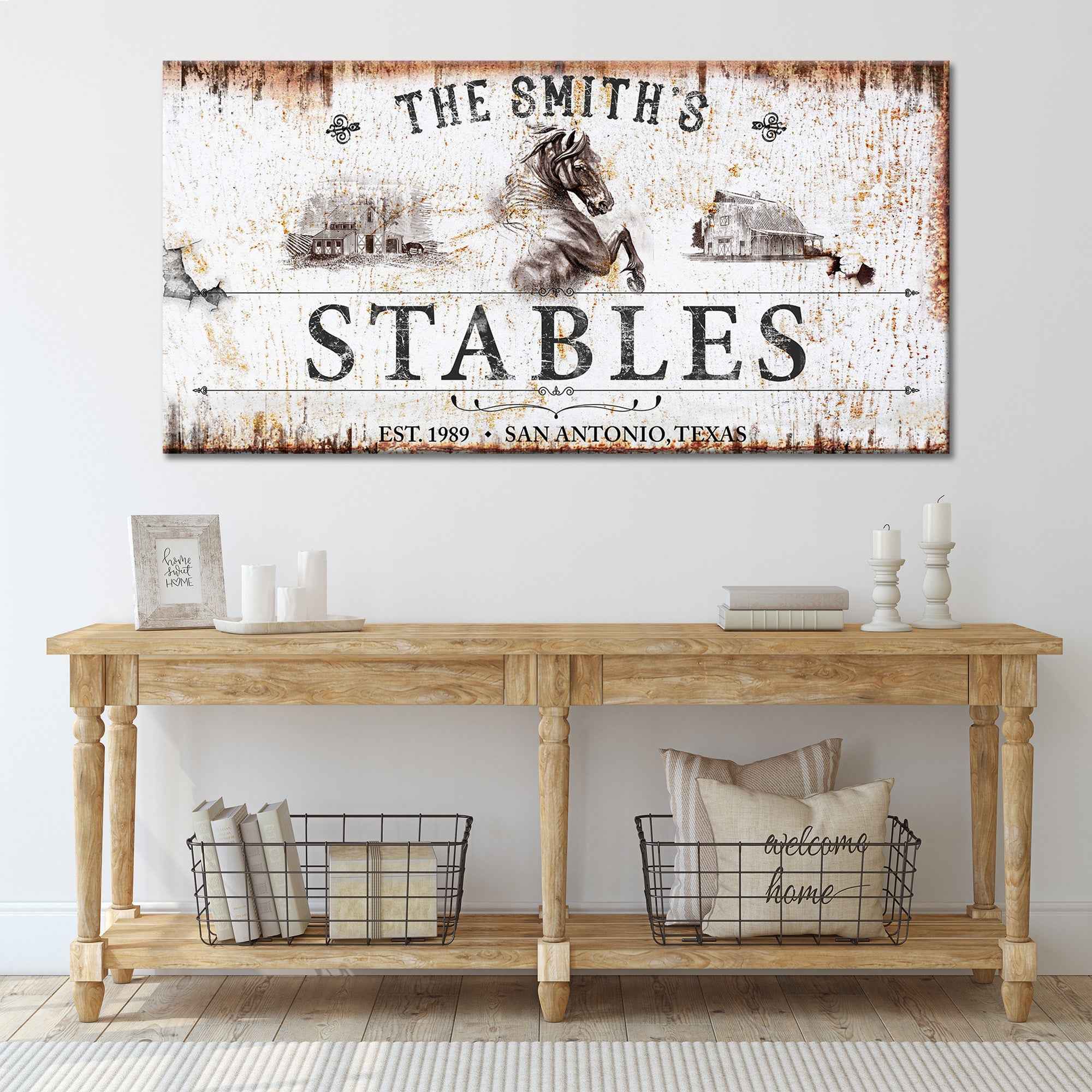 Rustic Stables Decor Sign