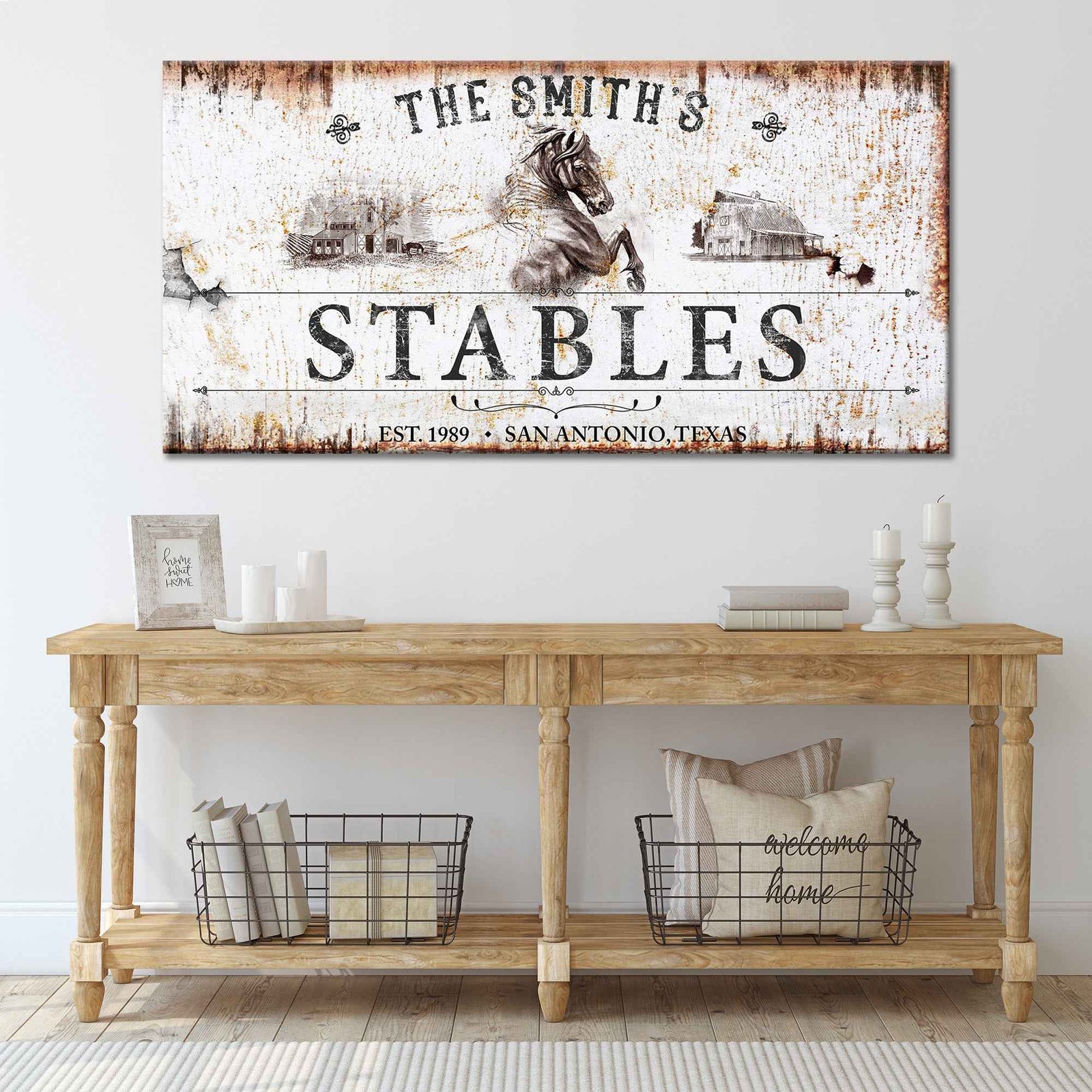 Rustic Stables Decor Sign