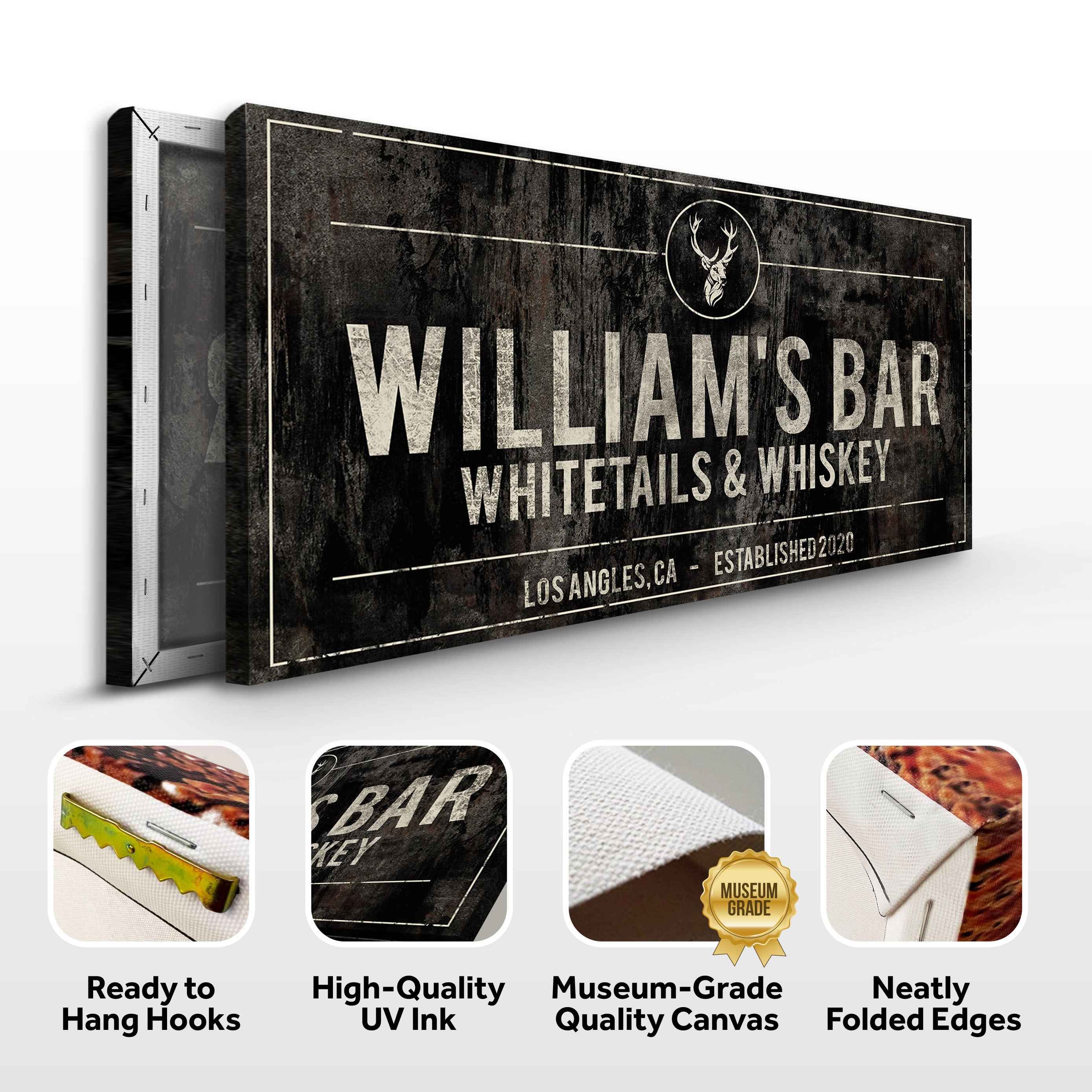 Whitetails and Whiskey Sign