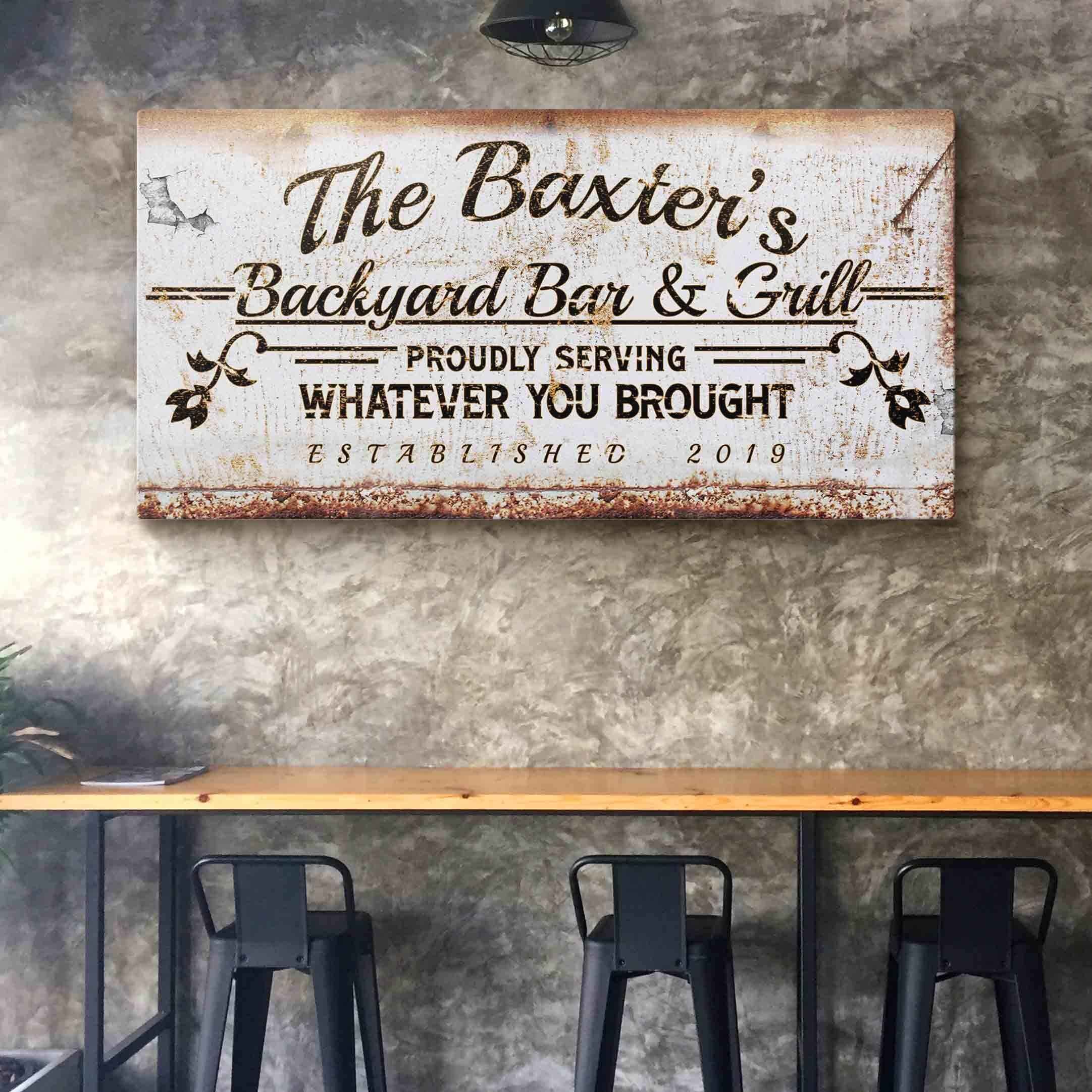 Backyard Bar & Grill Sign II
