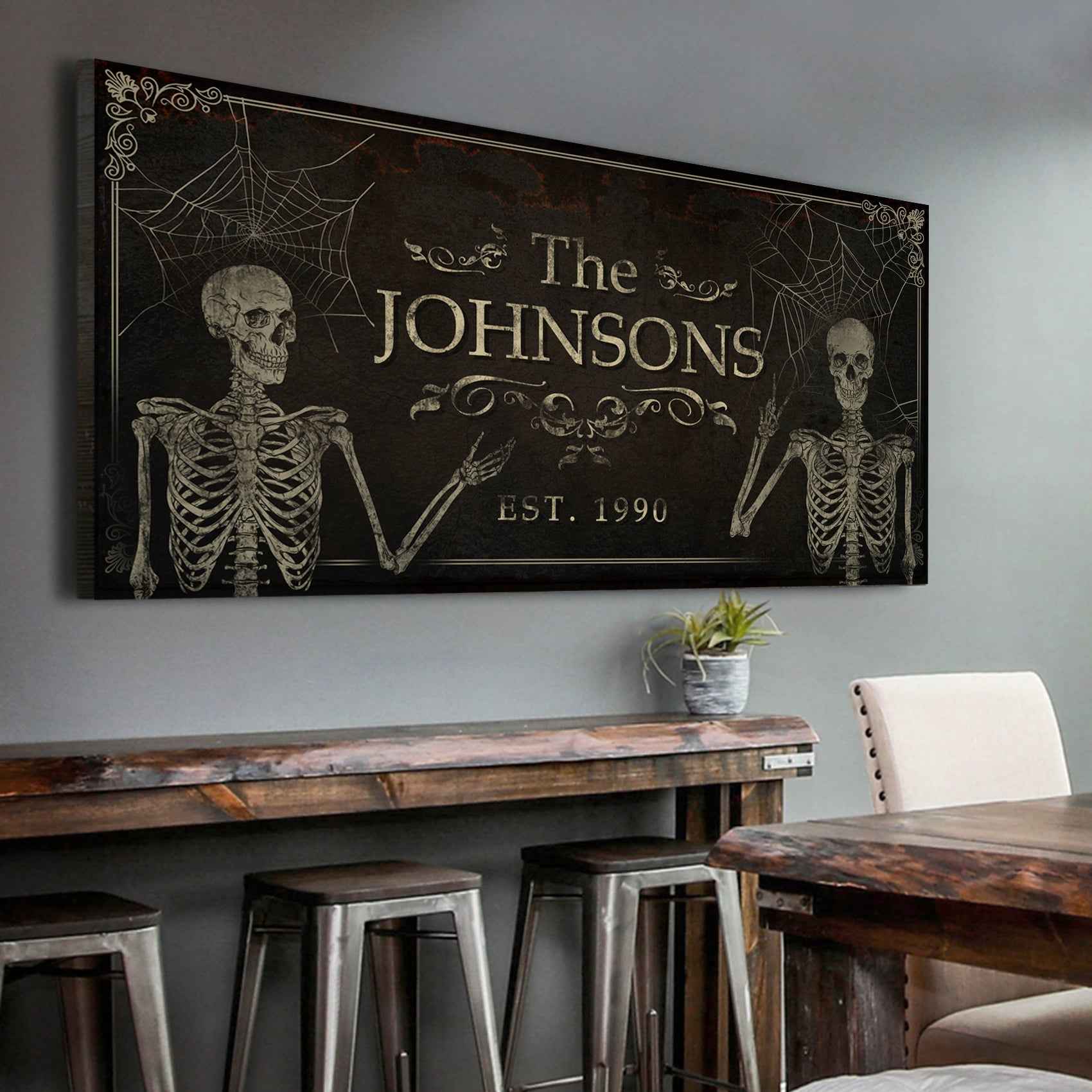 Gothic Family Sign - Personalized Gothic Decor - The Perfect Gothic Interior Design Gift
