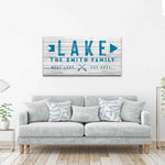 Wooden Lake Arrow Sign