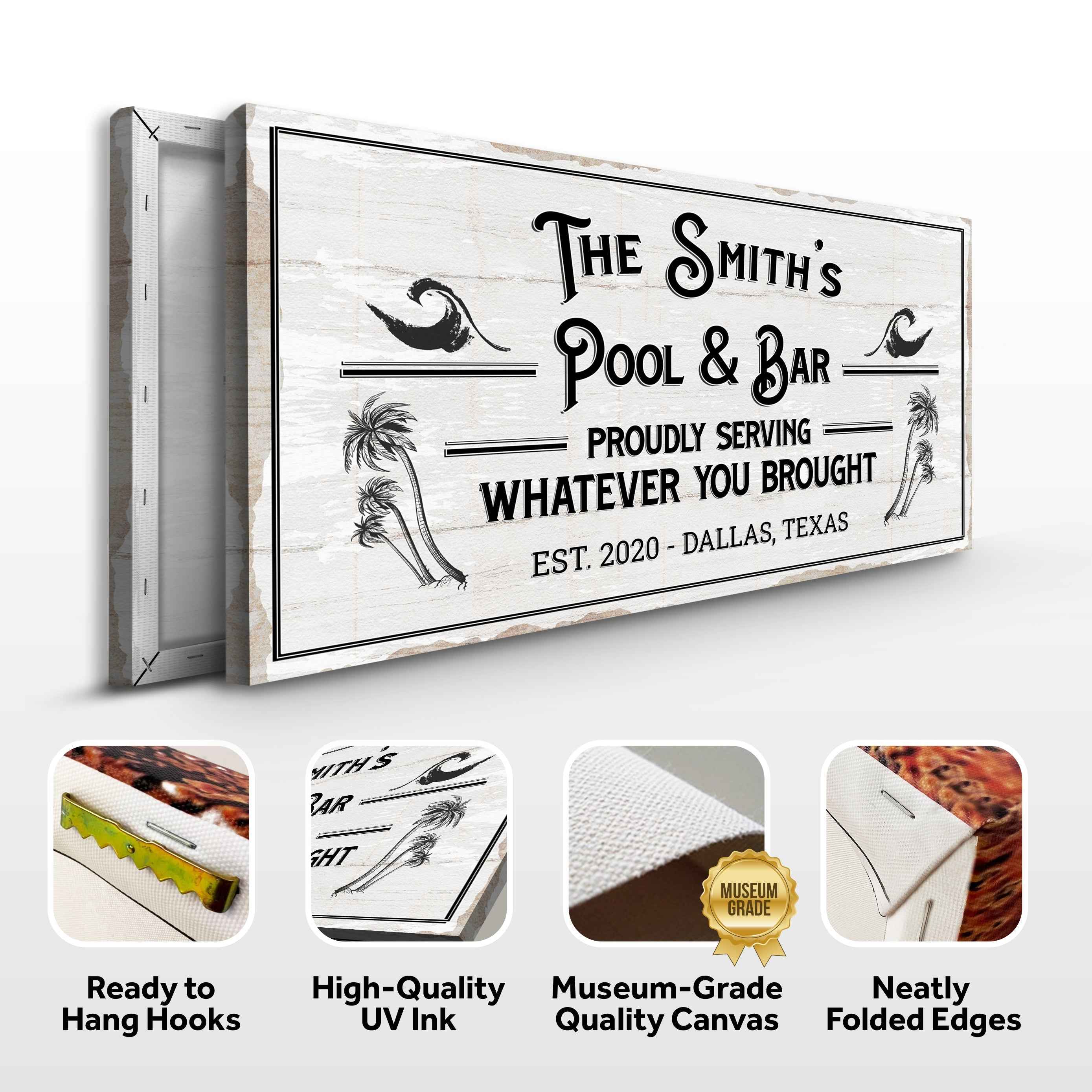 Personalized Rustic Pool And Bar Sign III