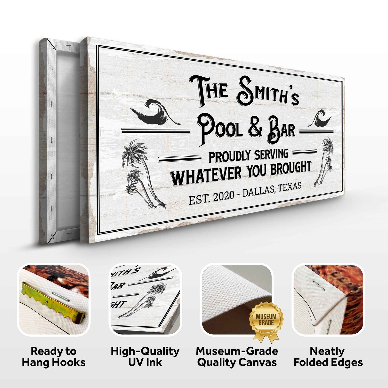Personalized Rustic Pool And Bar Sign III