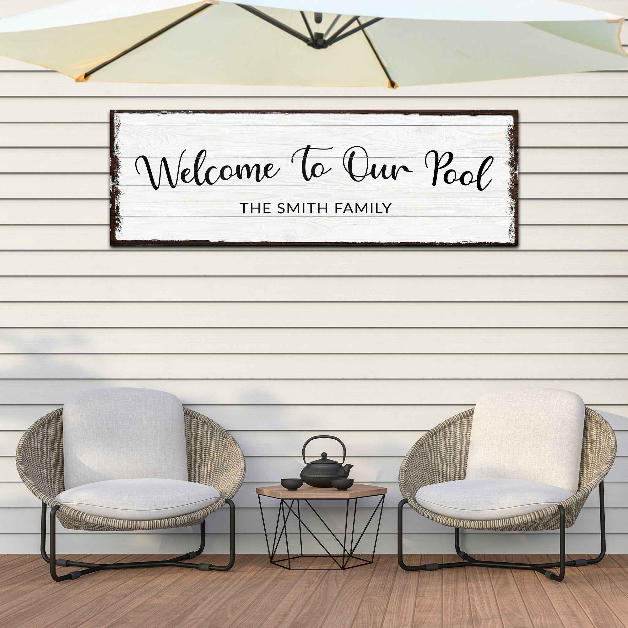 Welcome To Our Pool Sign